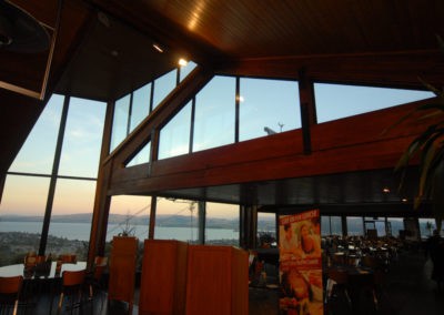 Amazing vierws over Lake Rotorua, SuperTherm Cool double glazing selected for its neutral properties and thermal solar reduction