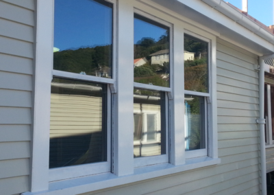 Kahurangi School - showing double glazed double hung windows